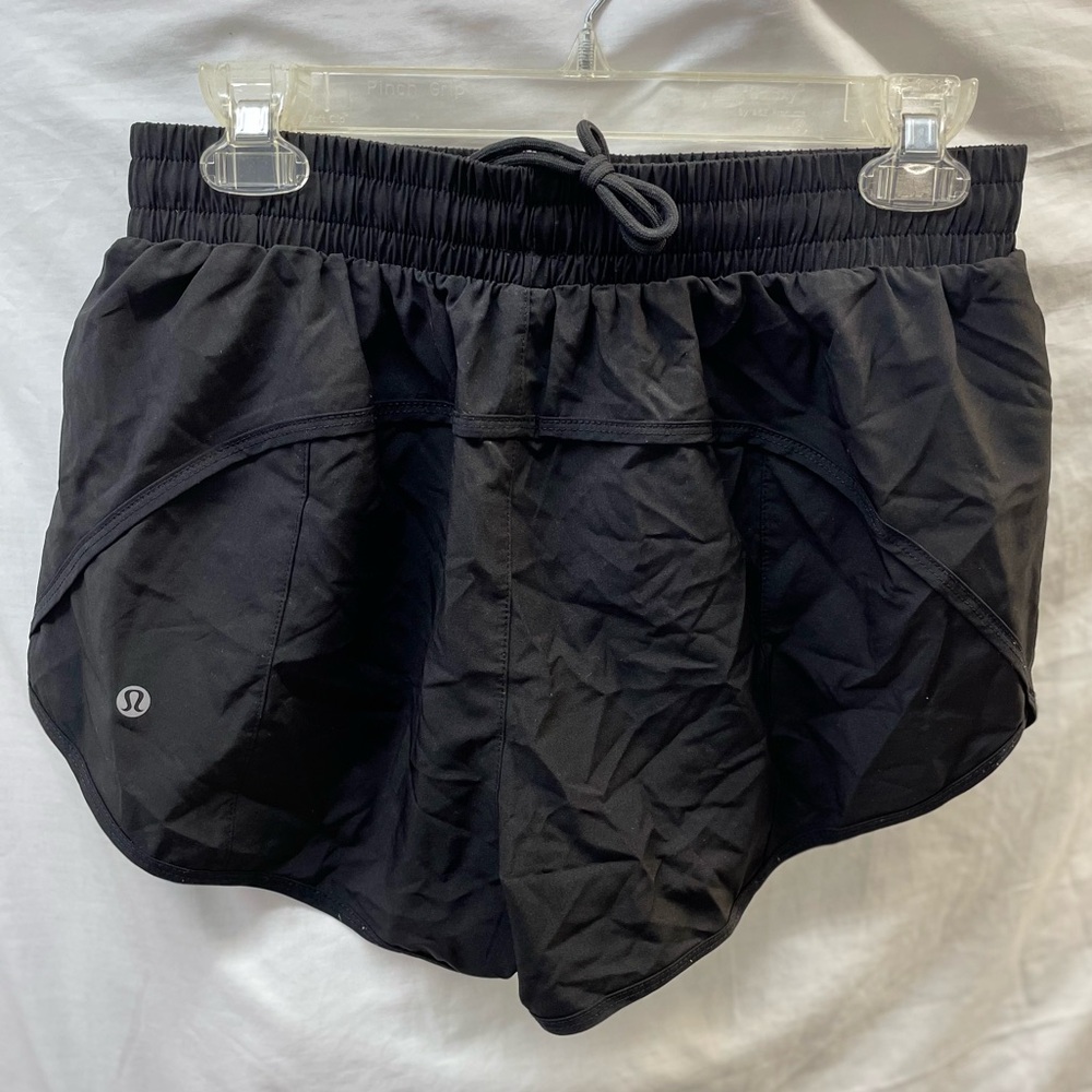 lululemon athletica Women's Black Running Shorts with Drawstring Waist size L